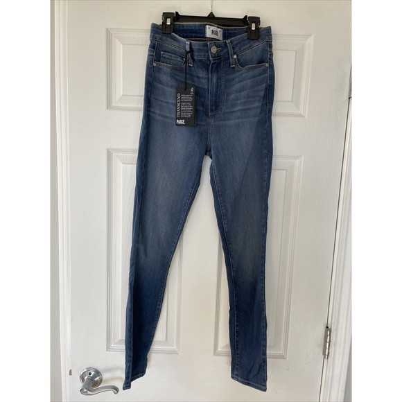 Paige Women's Size 26 Margot Crop Tristan Blue Denim Jeans, NWT